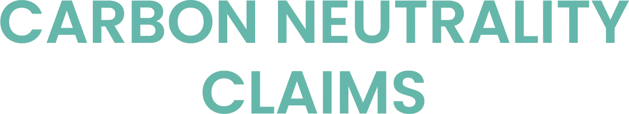 CARBON NEUTRALITY CLAIMS
