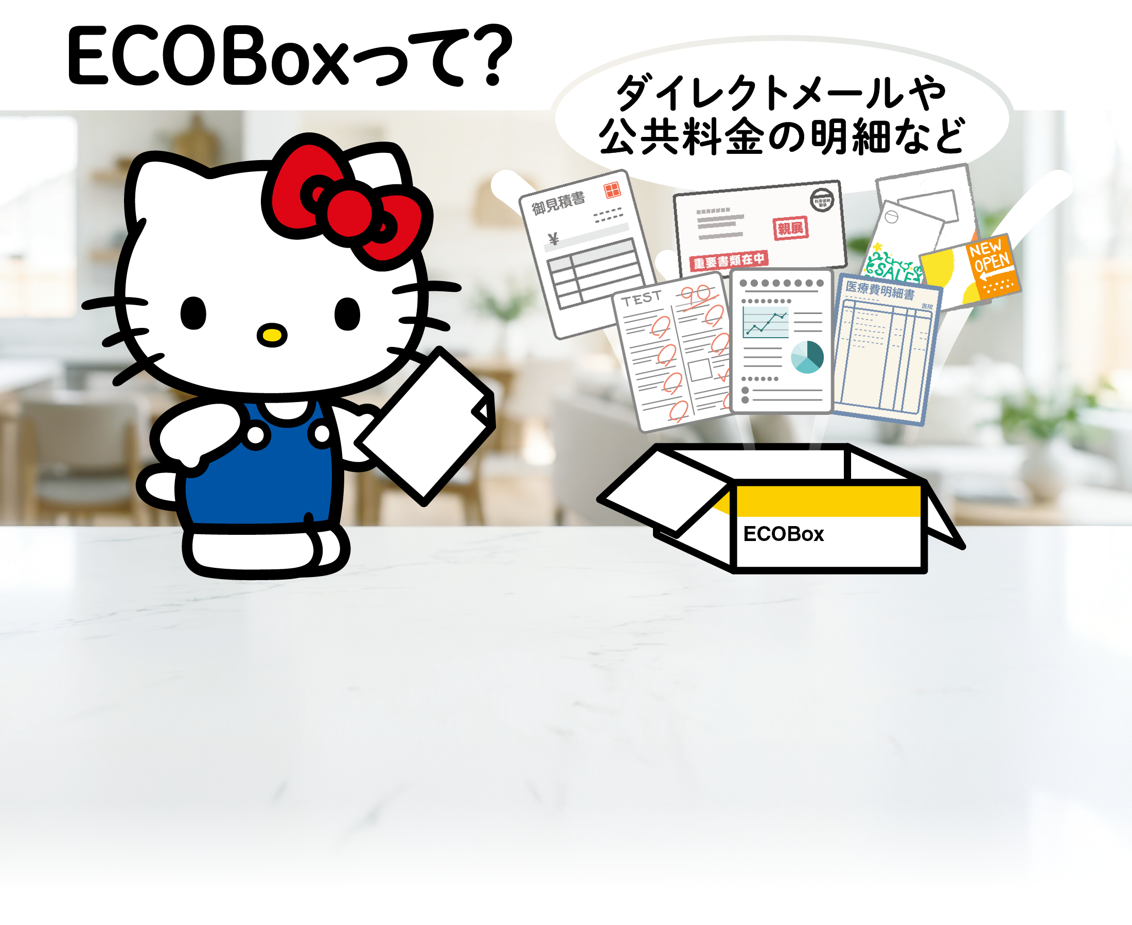 ECOBoxって？ ダイレクトメールや公共料金の明細など