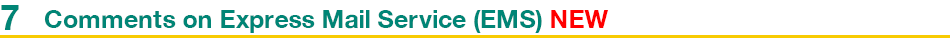 7.Comments on Express Mail Service (EMS)