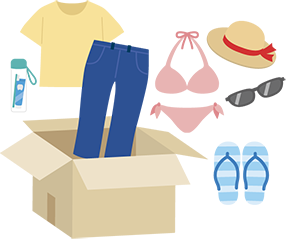 旅行の荷物がバッグに収まらないときにイメージ